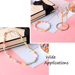 1000шт 4 стиля непрозрачные акриловые бусины&nbsp;MACR-CW0001-07