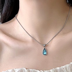 Ожерелья из сплава смолы с подвеской в виде капли для женщин FS-WGAA4C8-01