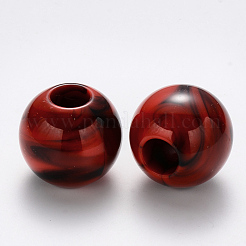 Акриловые бусины с большими отверстиями&nbsp;OACR-R074-03B-06