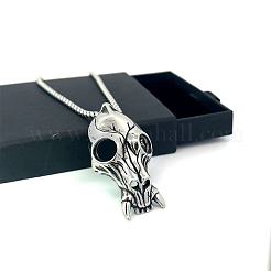 Готические ожерелья из нержавеющей стали с подвесками в виде черепов животных для мужчин GO9601