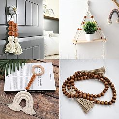 120шт круглые бусины из натурального дерева WOOD-OC0001-85-LF