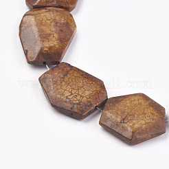 Fili di perline di pepite di magnesite naturale&nbsp;TURQ-L011-01
