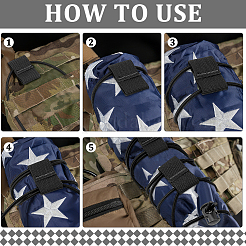 Нейлоновый ремешок с национальным флагом. многофункциональный тактический жилет для активного отдыха&nbsp;AJEW-WH0248-592B