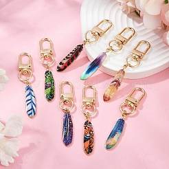 8 шт. 8 стиля подвески из сплава с эмалью украшения KEYC-YW00183