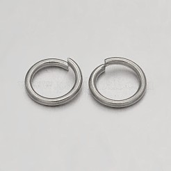 真鍮製オープン丸カン丸カン  プラチナ  18ゲージ  7x1mm  内径：5mm  約5150個/500g&nbsp;KK-E647-06P-7mm