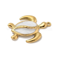 Подвески из нержавеющей стали 304 с белой эмалью&nbsp;STAS-I322-80B-G