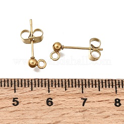 Boucles d'oreilles à tige en acier inoxydable 304&nbsp;STAS-L315-066B-G
