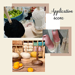 Вращающийся прядильщик деревянной пряжи DIY-WH0257-63