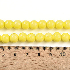 Запекание окрашенных непрозрачных стеклянных бусин GLAA-T032-P8mm-16