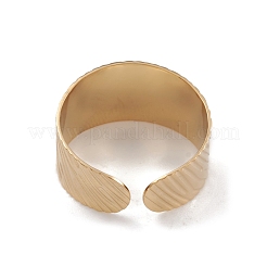 Ионное покрытие(ip) 304 нержавеющая сталь текстурированные открытые манжеты кольца для женщин RJEW-G285-58G