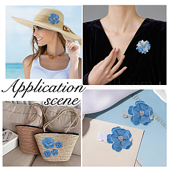10 stücke 7 arten denim blume für kleidung bekleidungs zubehör dekorative&nbsp;DIY-HS0001-82A