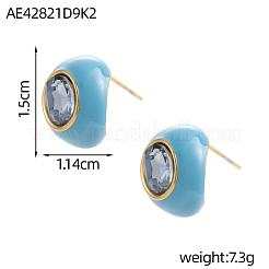 Pendientes redondos de acero inoxidable 304&nbsp;EJEW-OY011-83G
