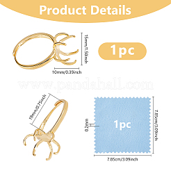 1шт регулируемые 925 обручальные серебряные регулируемые фурнитуры для колец FIND-DC0006-63G