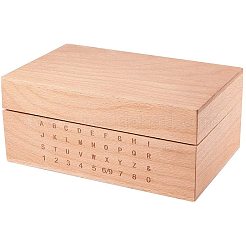 鉄シールスタンプ  文字a〜z入り  番号0~8とアンパサンド  ブラック  60x6mm  文字と数字：5mm  36個/箱&nbsp;AJEW-PH0016-41