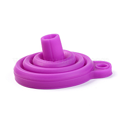 Tolva de embudo de silicona plegable portátil&nbsp;AJEW-WH0104-40D