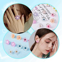 Набор для изготовления цветочных сережек и колец на палец своими руками DIY-SZ0008-42