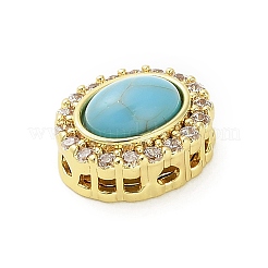 Окрашенные синтетические бирюзовые бусины KK-B158-04G-04