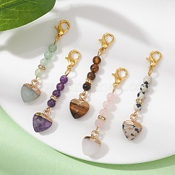 Подвеска в форме сердца и круглого камня&nbsp;HJEW-JM01434