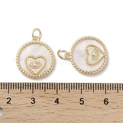 Латунные микропаве прозрачные подвески с фианитом&nbsp;KK-L208-64G