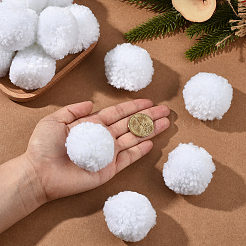 24 boule de pompon en laine douce&nbsp;DIY-SC0031-31D-03