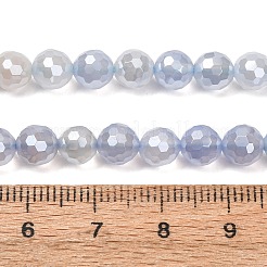 Chapelets de perles en agate naturelle électrolytique&nbsp;G-B191-A07-6mm-16