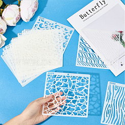 1 набор экологически чистых пластиковых трафаретов для рисования силуэтов животных AJEW-GF0010-61