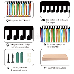 Cadre porte-médailles en fer&nbsp;AJEW-WH0390-035
