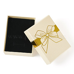 12 шт. подарочные коробки для хранения украшений из бумаги с бантом&nbsp;CON-TA0001-24B