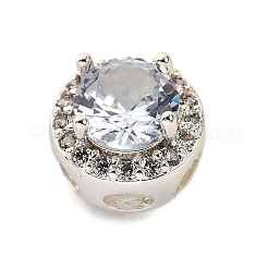 Латунные микро проложить кубического циркония бусы KK-D408-11S-04A