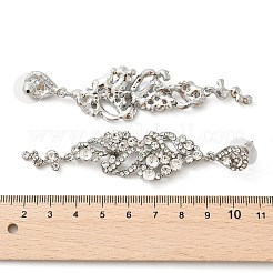 Серьги-гвоздики с кисточкой из цинкового сплава со стразами для женщин&nbsp;EJEW-S251-01P