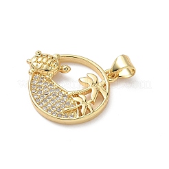 Латунные микро проложить кубического циркония подвески KK-S337-08G-H
