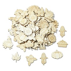 День благодарения незаконченные пустые деревянные срезы для рисования искусства&nbsp;WOOD-CJC0005-61B-1