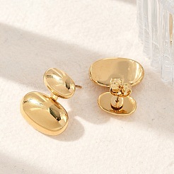 Овальные серьги-гвоздики из нержавеющей стали 304&nbsp;EJEW-M073-08G