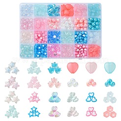 Акриловые бусины цветы/звезды/сердечки&nbsp;OACR-FS0001-68