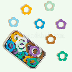 64шт 8-х цветный пластиковый инструмент для вязания&nbsp;DIY-CP0012-74B