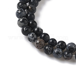 Brins de perles de jaspe impérial/régalite naturelle teintée/jaspe sédimentaire marin&nbsp;G-B124-C05-05