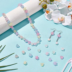 160шт. 16 стиля прозрачных акриловых бусин с эффектом кракле&nbsp;OACR-PH0004-57