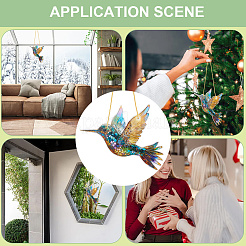 Акриловые подвесные ловцы солнца в виде птиц HJEW-WH20021-02B