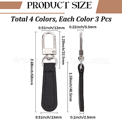 12 pz linguette per cerniera in pelle PU&nbsp;FIND-CY0002-33B