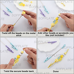 4 шт. 4-цветный сплав браслет инструмент ювелирный помощник бисер зажим-аллигатор&nbsp;AJEW-SP0001-71A