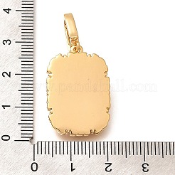 Pendentifs en laiton avec micro pavé de zircone cubique&nbsp;KK-R212-03G-07
