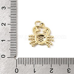 Pendenti in zirconi cubici trasparenti in micro pavè di ottone&nbsp;KK-H267-065G