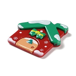 Cabujones de resina opaca con tema navideño&nbsp;RESI-F053-A02