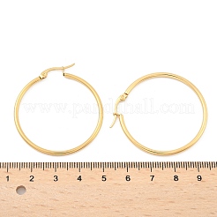 Серьги-кольца из нержавеющей стали 304 с ионным покрытием (IP)&nbsp;LS-EJEW-N0016-11G-F