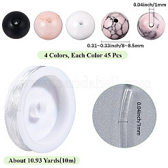 Наборы для самостоятельного изготовления браслетов из натурального белого нефрита&nbsp;DIY-SC0030-27