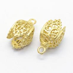 Латунная полая бусина KK-F721-150C-RS