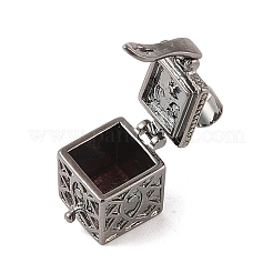 Резные прямоугольного параллелепипеда стойки покрытие латунь молитва коробка подвески KK-L101-28B