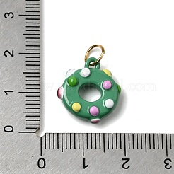 304ステンレススチールペンダントの印刷  ゴールドカラー  ドーナツ  17x15.5x5mm  丸カン：6x1ミリ  内径：4.5mm&nbsp;STAS-K304-08A-G