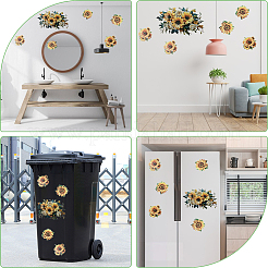 Selbstklebende PVC-Wandaufkleber mit Sonnenblumenmotiv&nbsp;STIC-WH20002-25