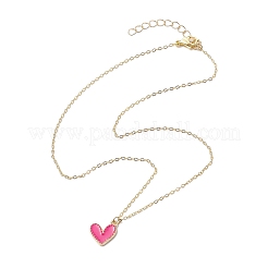 Colliers à pendentifs coeur en alliage émaillé&nbsp;NJEW-JN04772-01